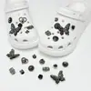 Estampado de leopardo retro ins Crocs accesorios DIY estilo desierto flores para zapatos hebilla de zapato de mujer decoración flor de rosa linda desmontable