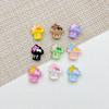 Color macarrón ramo de lazo de amor aleación de pintura hecho a mano DIY cadena de teléfono móvil con cuentas collar accesorios para el cabello