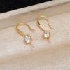 Accesorios DIY Joyería de Perlas Plata 925 Gancho para Oreja de Princesa Soporte Vacío Aretes Semiterminados Soporte Vacío Aretes de Aguja Recta 5870