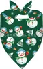 2026 Decoración de Ambiente para Mascotas de Navidad Babero Triángulo para Perro Gato Tela Estampada Navideña