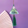 Bolsita del Festival del Bote del Dragón, Bolsita Triangular de Borla para Zongzi Estilo Chino Tradicional Bordada a Mano, Bolsita de Artemisa para Bendiciones, Bolsa Portátil