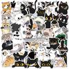 50 pegatinas de grafiti de gatito de dibujos animados con cuchillo, decoradas para guitarra, cuaderno, equipaje, lote impermeable DIY transfronterizo
