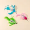 Nuevo juguete para gatos con plumas de repuesto, bola para gatos, fabricante de juguetes para mascotas transfronterizos, venta al por mayor