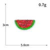 Etiqueta de tela bordada con cuentas al por mayor bordado por computadora cereza sandía fresa lentejuelas serie de frutas pegatinas de tela bordada pegatinas sin costuras