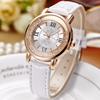 Comercio exterior AliExpress pedrería luminosa cuero deslizante taladro reloj reloj de cuarzo damas mano deslizante taladro reloj 773