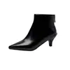 Botines Cortos Casuales Tacón de Gato Tacón Medio Botas Estrechas Botas Botas de Caballero Europeas y Americanas 32-48Deseo Exportar Botas