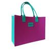 Nova Bolsa de Feltro Colorida com Design de Cor Contrastante, Bolsa de Feltro Promocional, Bolsa de Compras de Feltro Colorida para Presente
