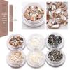 Kit de unhas de gel shell stone adesivos de unha pedra para unha cor pérola ferramentas de joalheria