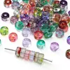 6x 3 mm cuentas de arroz de vidrio doméstico súper excelentes alta retención de color doble color corte transversal cuentas redondas material para pulsera de cuentas hecha a mano DIY