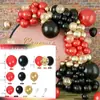 Explosões transfronteiriças 111 Peças kit de balões vermelho, preto e dourado atacado layout de cena de festa temática balões de látex