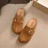 Mules retro estilo Birkenstock de punta dividida sintética y punta cerrada para mujer, nuevo modelo primavera y otoño 2026, zapatos sin cordones, mules, zapatos de vestir