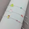 Prata de lei S925 novo esmalte gota fofo desenho animado pulseira pulseira de menina estudante fábrica de joias de prata transfronteiriça vendas diretas