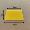 4.3 filme plástico pequeno raspador amarelo trapezoidal ferramenta de filme de carro, além de bolhas raspador de filme de telefone móvel atacado