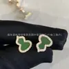 Pendientes de Calabaza Pequeña Qilin Versión Alta para Mujer Lujo Ligero Sensación de Alta Gama Chapado en Oro Rosa 18K Ágata Roja Pendiente de Diamante Completo Joyería ins
