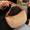 Bolsa Tecida Arco-Íris de Design de Nicho para o Verão de 2025 Nova Moda Feminina Mais Fácil de Combinar Bolsa Transversal de Luxo Formato Dumpling