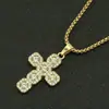 Tendência Europeia e Americana Hip Hop Popular Acessórios de Pingente Cruzado Acessórios Masculino Completo em Diamante Estéreo Pingente de Colar Cruzado