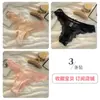Yaoyao namoradas renda menina calcinha de cintura baixa alta fenda meia nádega Europeu e Americano lingerie sexy tamanho grande fio dental rosa