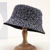 Chapéu de Pescador Estilo Retrô com Estampa de Leopardo para Mulheres no Outono Viagem Chapéu de Bacia Quente para Cobrir o Rosto Chapéu Plano para Mulheres Versátil Chapéu Bucket