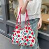 Bolso de Mano Ligero para Mujer de Gran Capacidad Estilo Coreano, Bolsa Tote de Compras con Cordón, Bolsa Tote Floral Fresca, Bolso de Mano