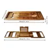 Nuevo Estante de Almacenamiento Retráctil y Ajustable de Madera de Bambú para Tina de Baño Hotel SPA Hogar Estante para Tina de Baño Baño