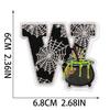 Halloween tema vento bordado adesivos de pano Inglês carta patch cartoon fantasma abóbora carta bordados adesivos atacado