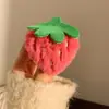 Presilha de Cabelo de Morango de Pelúcia Rosa Fofa, Grampo Fofo Macio para Franja, Acessórios de Cabelo Doce para Beleza, Presilha de Bico de Pato, Presilha Lateral
