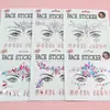 Pegatinas Faciales Populares de EDM Transfronterizas, Pegatinas para Uñas, Pegatinas de Diamantes Dos en Uno, Pegatinas para Cejas, Accesorios Faciales de Mascarada