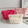 Bolsa de Cosméticos de Peluche Navideña de Invierno para Mujer, Bolsa de Almacenamiento de Aspecto Elegante y con Estilo, Bolso de Mano para Regalo de Cumpleaños