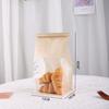 Bolsa de Embalaje para Tostadas de 450 g Engrosada Borde Enrollado con Alambre Ventana Autoadhesiva Bolsa de Papel para Pan Bolsa para Comida en Rebanadas Bolsa West Point
