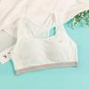 Novo estilo de malha respirável verão meninas roupa interior respirável suor absorvente puberdade meninas sutiã esportivo colete