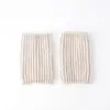 Polainas de punto a rayas para otoño e invierno, de color liso, manguitos de pierna superpuestos, pantalones casuales con polainas de punto superpuestas - al por mayor