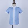 Camisa de niño 2023 verano nueva versión coreana de pantalones cortos blancos lunares color sólido rayas guapo ropa para niños una generación de cabello
