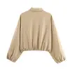 Chaqueta de solapa de estilo callejero, versátil y a la moda, con personalidad, para mujer, nueva para principios de primavera, de manga larga, acolchada, con cremallera, corta
