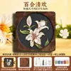 Posavasos de Esmalte Color Nogal Sin Filigrana, Juego Completo de Materiales para Productos Semi-Terminados Hechos a Mano DIY para Actividades de la Comunidad Qixi