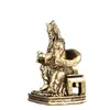 Estátua de bronze do Deus Marcial da Riqueza Guan Gong, pequeno item decorativo para mercados culturais e criativos, produto popular para bancas de Ano Novo, feito de latão