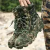 Venta Directa de Fábrica Botas de Combate Panama Botas del Desierto Camuflaje Verde Caña Alta Montañismo al Aire Libre Tallas Grandes Botas Tácticas de Entrenamiento