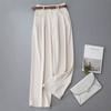Moda de Verano Nuevo Elegante Traje Pantalones de Pierna Ancha para Mujer Cintura Alta Caída Figura en Pera Delgado Casual Pantalones Rectos