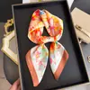 Lenço Estampado de Seda Imitação Borboleta Primavera e Verão, Xale de Alta Qualidade, Lenço de Pescoço com Proteção Solar, Lenço Quadrado Pequeno, Lenço de Cabeça, Lenço para Mulheres