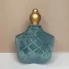 Set de Soporte de Exhibición de Joyería de Terciopelo Estampado en Oro de Alta Gama: Soporte de Retrato Azul + Bandeja de Anillos de Acrílico Transparente