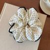 Dulce Liga para el Cabello Scrunchie para Mujeres, Satén de Alta Gama Estilo Coreano Versátil Cuerda para el Cabello, Suave Encaje Lunares Accesorio para el Cabello, Pañuelo Cuadrado para la Cabeza