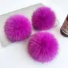 Bolas de Piel Sintética de Zorro, Bolas de Felpa de Colores, Accesorios para Ropa y Zapatos, Colgantes para Sombreros, Bolas de Piel Grandes, Manualidades Transfronterizas