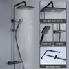 Juego de ducha de comercio exterior personalizado, juego de ducha termostático transfronterizo para el hogar, juego de ducha de montaje en superficie para hotel, juego completo
