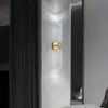 Luminária de parede moderna minimalista para cabeceira de quarto corredor corredor parede de fundo decoração criativa luminária de parede de tira longa minimalista nórdica ferro