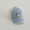 Protección Solar de Verano Gorra de Media Malla para Niños Oso de Dibujos Animados Informal Gorra de Béisbol para Bebé Niña Gorra con Visera Transpirable para Niños Comercio Exterior