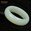 Jade branco mais pulseira larga alta imitação de jade material externo pulseira de jade pulseira de jade pulseira de jade fornecimento ao vivo atacado