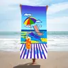 Toalla de Baño Microfibra Absorbente Lista para Usar Popular Transfronteriza Vacaciones Activo Secado Rápido Toalla de Playa Estampada Costas