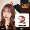 Acessórios de Cabelo de Halloween Tecido Feminino Estilo Escuro Aro de Cabelo Personalizado Grampo de Cabelo Engraçado para Festa Adereços Tiara Fofa de Abóbora