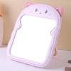 Espejo de Maquillaje de Plástico Espejo de Tocador de Escritorio para Dormitorio de Estudiantes Orejas de Gato de Dibujos Animados Plegable Espejo de Belleza de Princesa para el Hogar