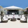 Sofá de Exterior, Cama de Ocio para Exteriores, Silla de Ratán, Sofá de Ratán Impermeable para Patio Exterior de Villa de Jardín Creativa