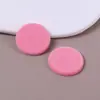 Macaron Color Puro Peluche Flockado Parche Redondo DIY Funda para Teléfono Móvil Pasador Tocado Pendientes Accesorios Joyería Venta al por Mayor